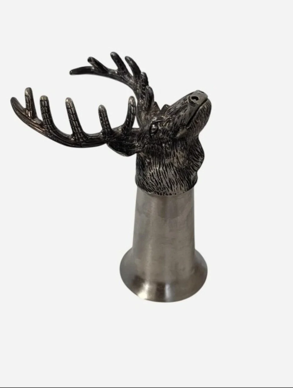 VTG 90s Jägermeister Pewter Deer Head Shot Glass